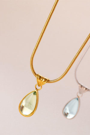 Greatest Dream Titanium Steel Chain Teardrop Necklace - MXSTUDIO.COM