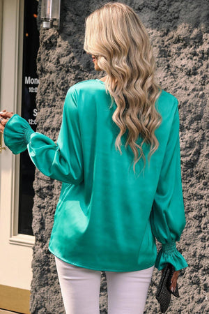 Grit and Grace Long Flounce Sleeve Blouse - MXSTUDIO.COM