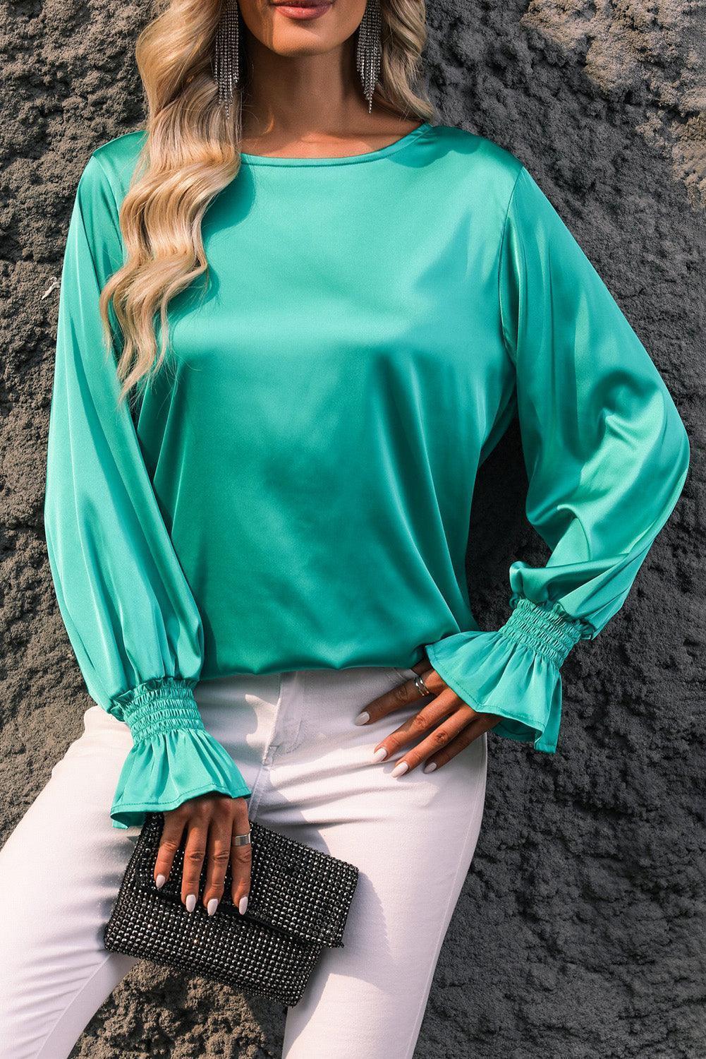 Grit and Grace Long Flounce Sleeve Blouse - MXSTUDIO.COM