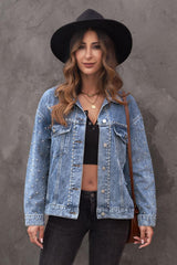 Gritty Studded Button Down Denim Jacket - MXSTUDIO.COM