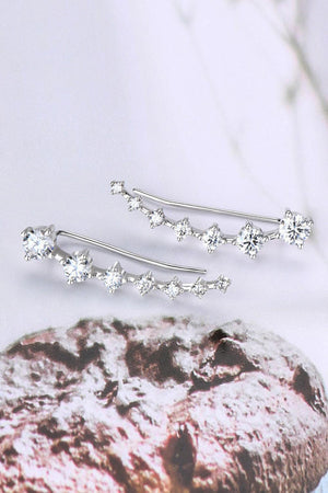 Groovy 925 Sterling Silver 1.9 Carat Moissanite Earrings - MXSTUDIO.COM