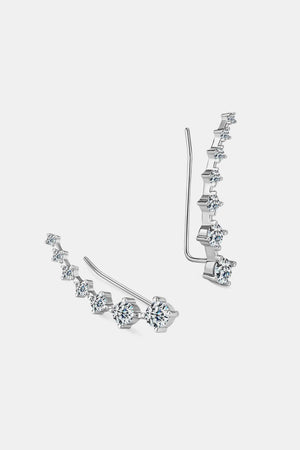 Groovy 925 Sterling Silver 1.9 Carat Moissanite Earrings - MXSTUDIO.COM