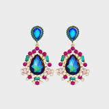 Groundbreaking Teardrop Shape Rhinestone Dangle Earrings-MXSTUDIO.COM