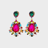 Groundbreaking Teardrop Shape Rhinestone Dangle Earrings-MXSTUDIO.COM