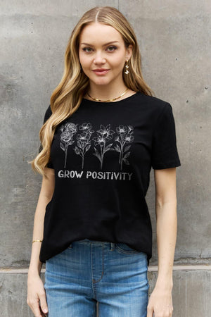 Grow Positivity and Stay Positive T Shirt - MXSTUDIO.COM