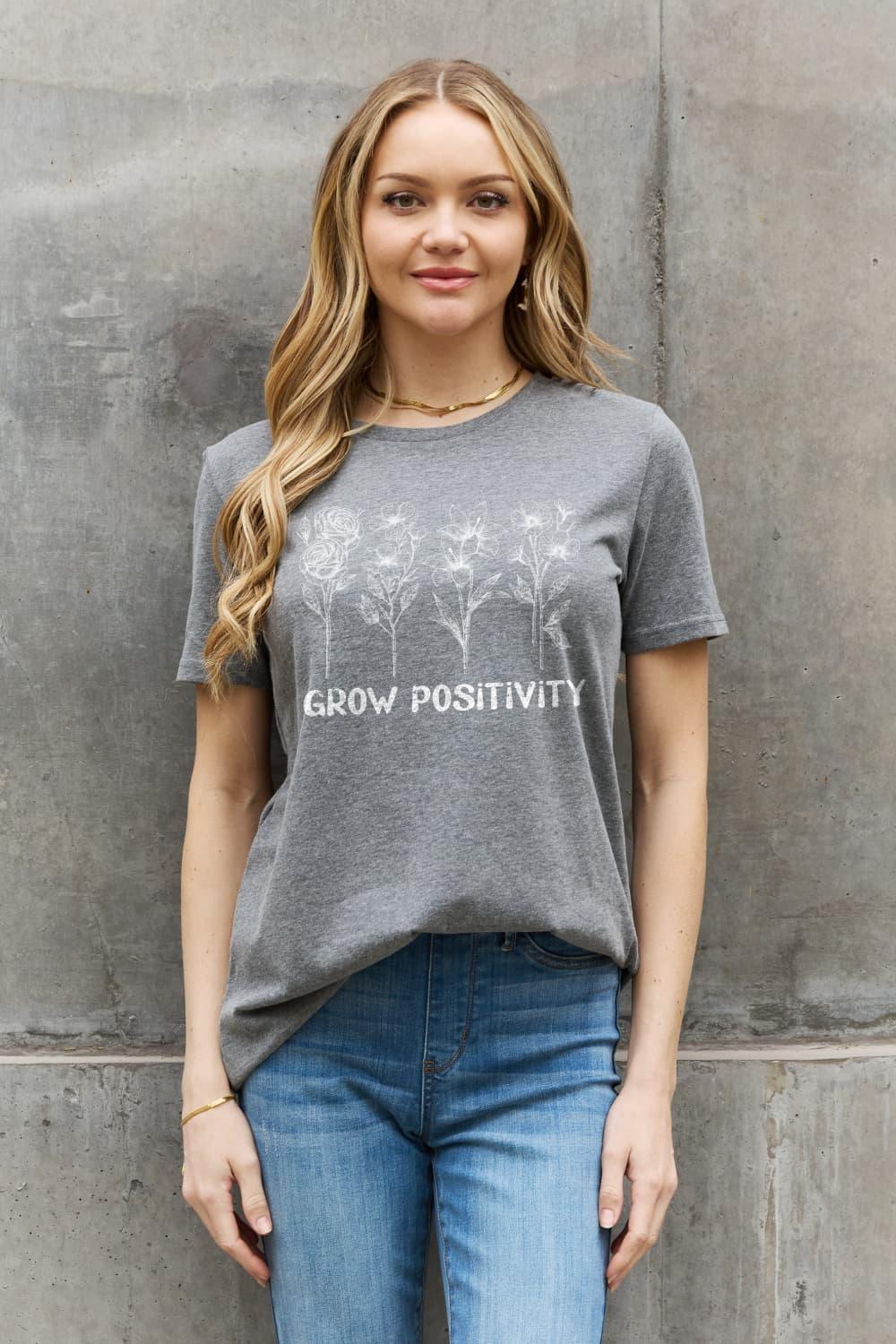 Grow Positivity and Stay Positive T Shirt - MXSTUDIO.COM