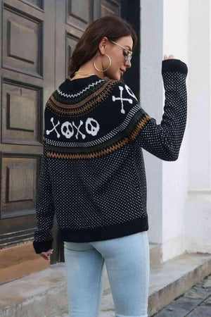 Halloween Warmth Crew Neck Ghost Sweater - MXSTUDIO.COM