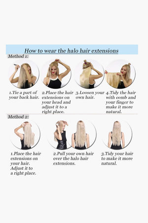 Halo Indian Human Hair Extensions 16" - MXSTUDIO.COM