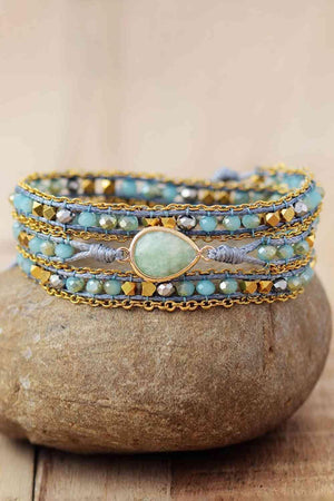 Handmade Teardrop Shape Beaded Layered Bracelet-MXSTUDIO.COM