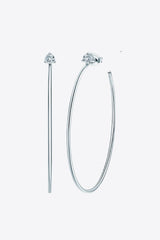 Happy Days Sterling Silver Moissanite Hoop Earrings - MXSTUDIO.COM