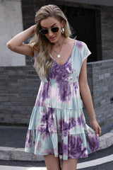 Happy Go Lucky Tie-Dye Ruffle Dress - MXSTUDIO.COM