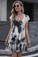 Happy Go Lucky Tie-Dye Ruffle Dress - MXSTUDIO.COM