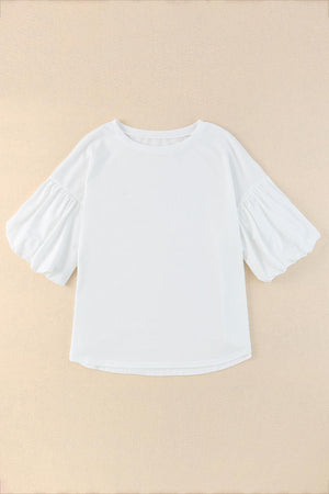 Harmonious Life Short Puff Sleeve Blouse - MXSTUDIO.COM