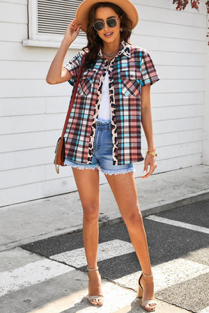 Have A Great Day Plaid Buttoned Shirt - MXSTUDIO.COM