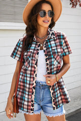 Have A Great Day Plaid Buttoned Shirt - MXSTUDIO.COM