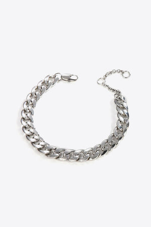 Have Courage Silver Chunky Chain Bracelet - MXSTUDIO.COM