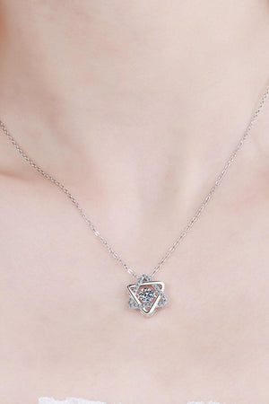 Hexagon Pendant Moissanite Chain-Link Necklace - MXSTUDIO.COM