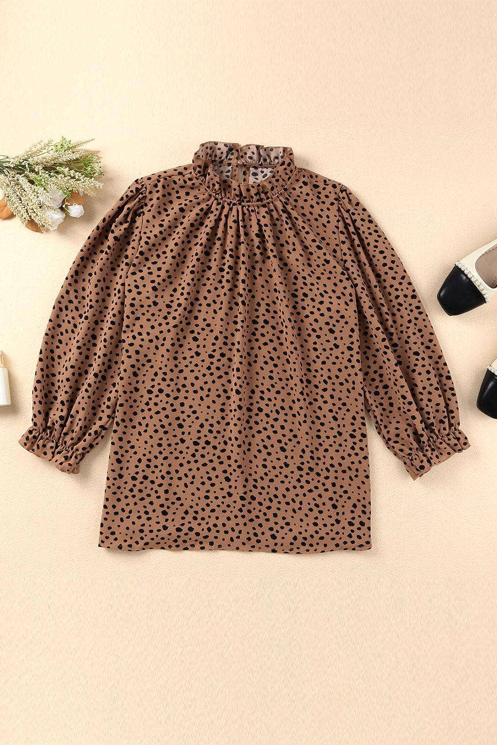 Hey Sweetie Mock Neck Long Sleeve Blouse - MXSTUDIO.COM