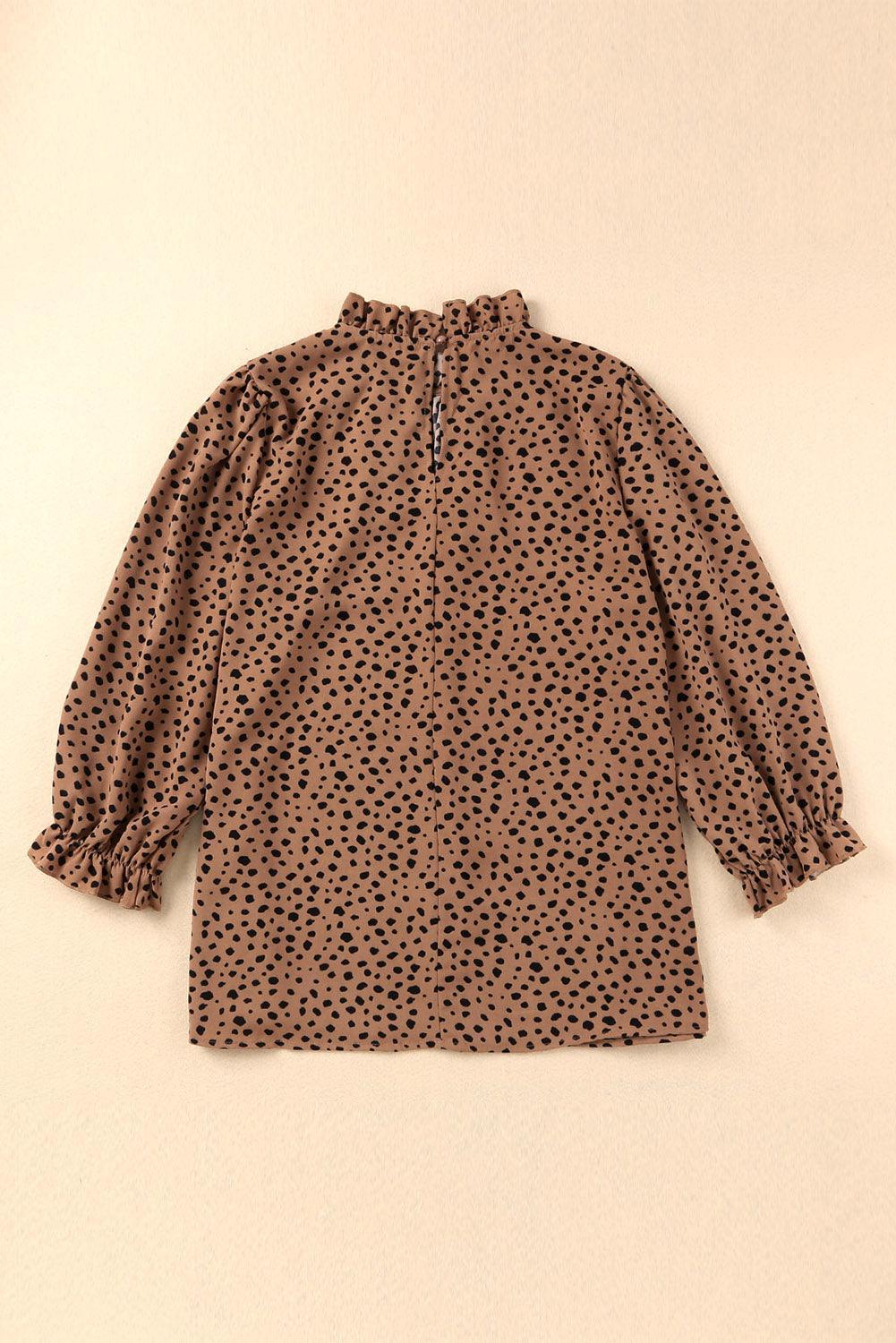 Hey Sweetie Mock Neck Long Sleeve Blouse - MXSTUDIO.COM