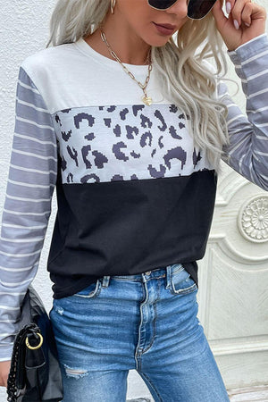 High-Class Leopard Long Sleeve T-Shirt - MXSTUDIO.COM