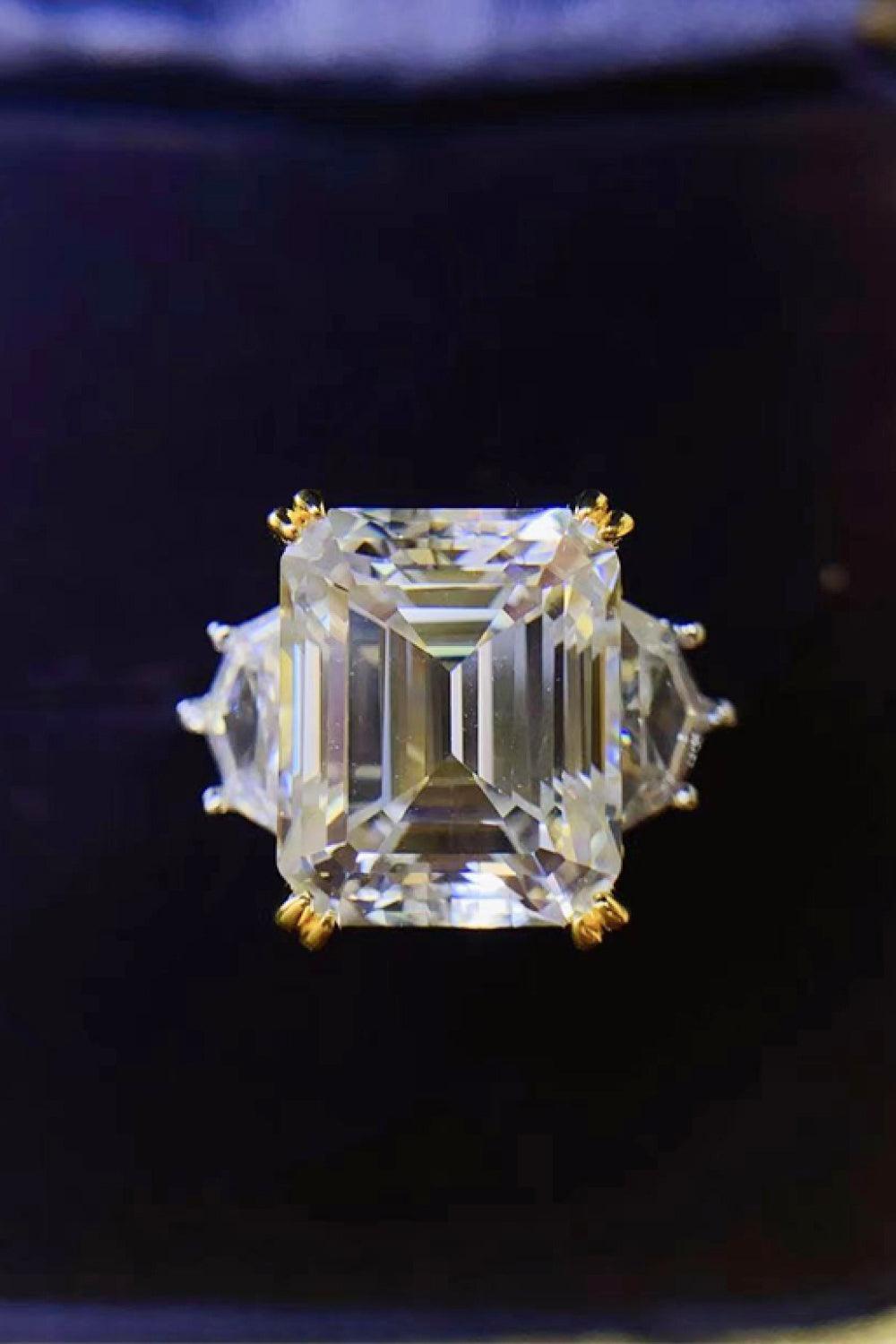 High-Class Platinum-Plated 5 Carat Moissanite Ring - MXSTUDIO.COM