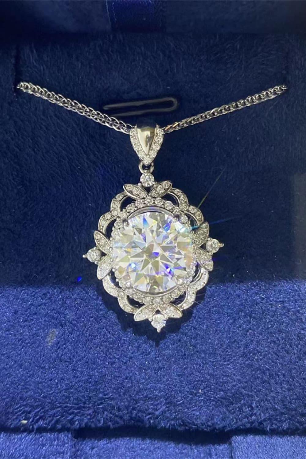 High-End Zircon Accent 5 Carat Moissanite Necklace - MXSTUDIO.COM