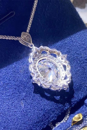 High-End Zircon Accent 5 Carat Moissanite Necklace - MXSTUDIO.COM