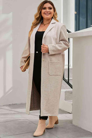 High-Grade Longline Plus Size Women's Trench Coat - MXSTUDIO.COM