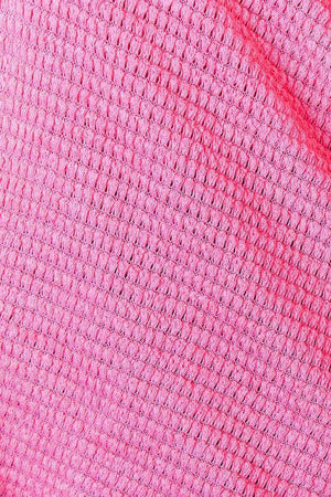 High Low Slit Pink Knit Long Sleeve Top-MXSTUDIO.COM