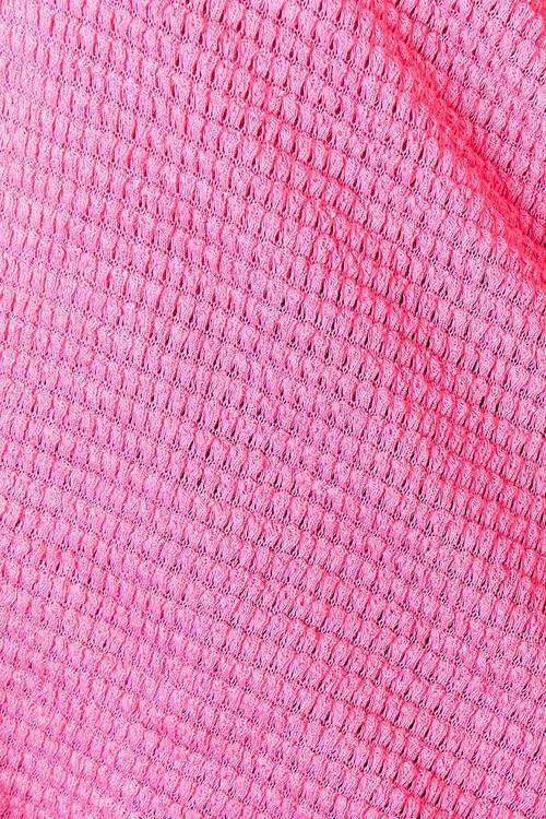 High Low Slit Pink Knit Long Sleeve Top-MXSTUDIO.COM