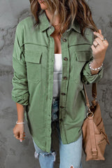 Hit The Street In Style Button Down Shacket - MXSTUDIO.COM