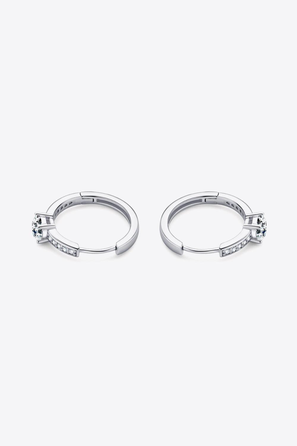 Hold Your Love 1 Carat Moissanite Hoop Earrings - MXSTUDIO.COM