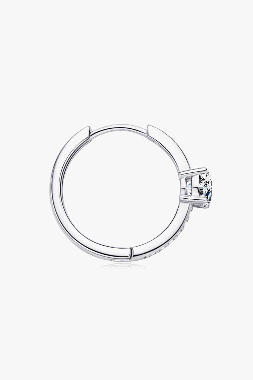 Hold Your Love 1 Carat Moissanite Hoop Earrings - MXSTUDIO.COM