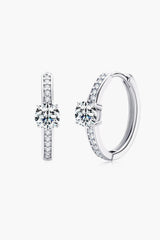 Hold Your Love 1 Carat Moissanite Hoop Earrings - MXSTUDIO.COM