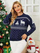 Holiday Vibe Reindeer Christmas Sweater - MXSTUDIO.COM