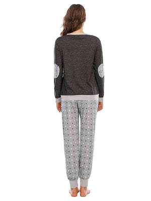 Homey Polka Dot Pants And Long Sleeve Set - MXSTUDIO.COM