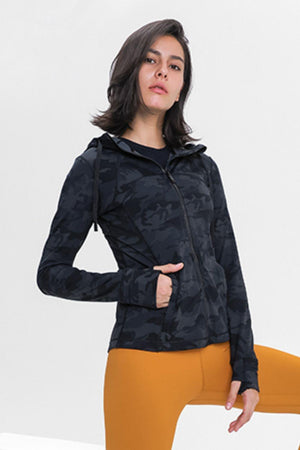 Hooded Athletic Jacket With Pockets - MXSTUDIO.COM