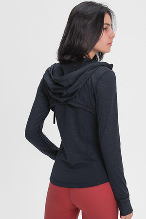 Hooded Athletic Jacket With Pockets - MXSTUDIO.COM