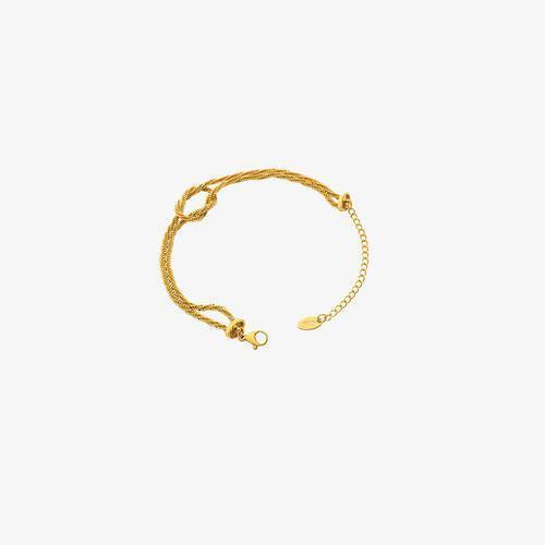 Hopeful Geometric Knot 18K Gold Plated Bracelet-MXSTUDIO.COM