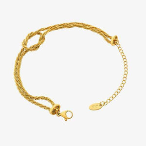 Hopeful Geometric Knot 18K Gold Plated Bracelet-MXSTUDIO.COM