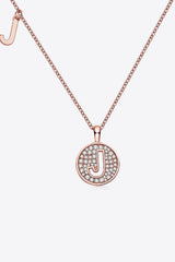 Iconic A to J Pendant Moissanite Necklace-MXSTUDIO.COM