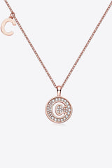 Iconic A to J Pendant Moissanite Necklace-MXSTUDIO.COM