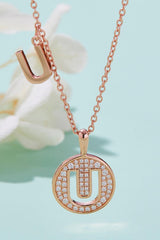 Iconic U to Z Pendant Moissanite Necklace-MXSTUDIO.COM