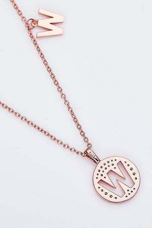 Iconic U to Z Pendant Moissanite Necklace-MXSTUDIO.COM