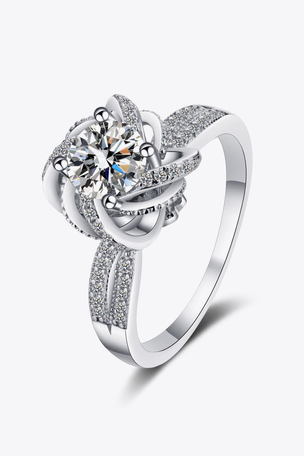 Ideal Life Sterling Silver 1 Carat Moissanite Ring - MXSTUDIO.COM