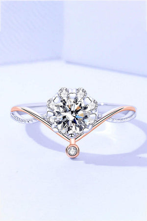 Ideal Match Moissanite 18k Rose Gold Plated Ring - MXSTUDIO.COM