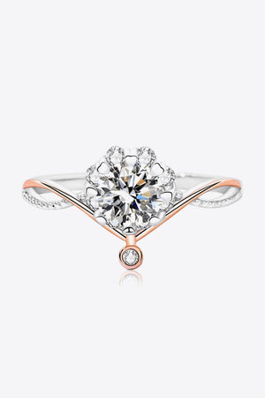 Ideal Match Moissanite 18k Rose Gold Plated Ring - MXSTUDIO.COM