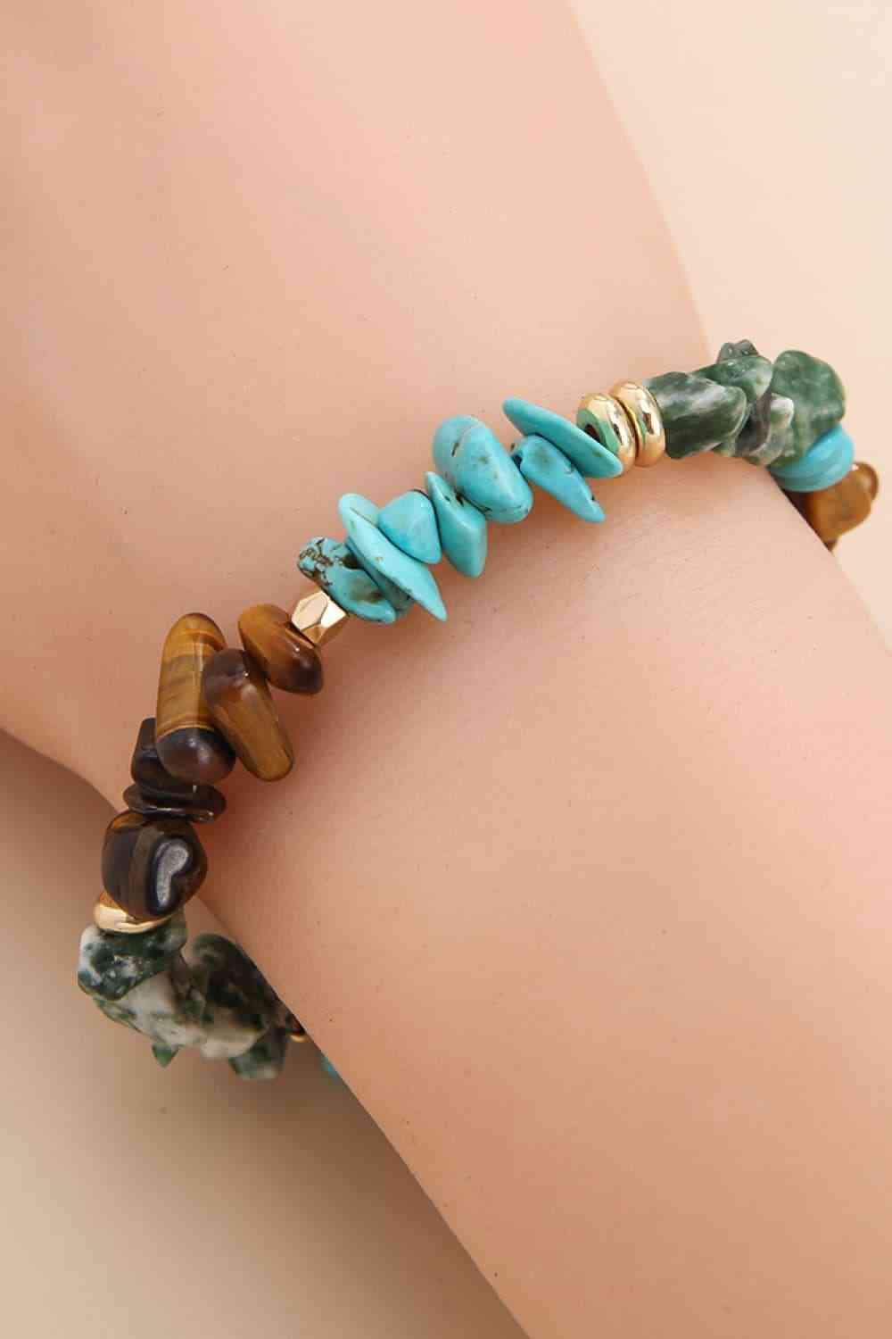 Ideal Match Turquoise & Natural Stone Fashion Bracelet-MXSTUDIO.COM