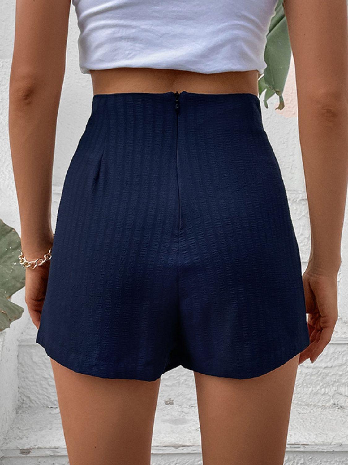 Ideal Piece High Waist Buttoned Wrap Shorts - MXSTUDIO.COM