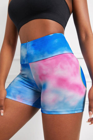 Immersed Focus Tie-Dye Yoga Shorts - MXSTUDIO.COM